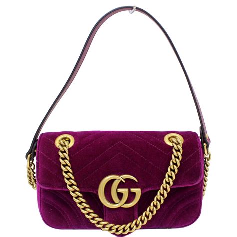 gucci velvet small bag|gucci velvet bag fuchsia.